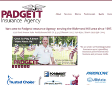 Tablet Screenshot of padgettinsuranceagency.com